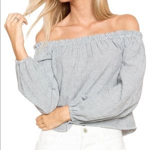 SOLD Brandy Melville Off Shoulder Theia Top